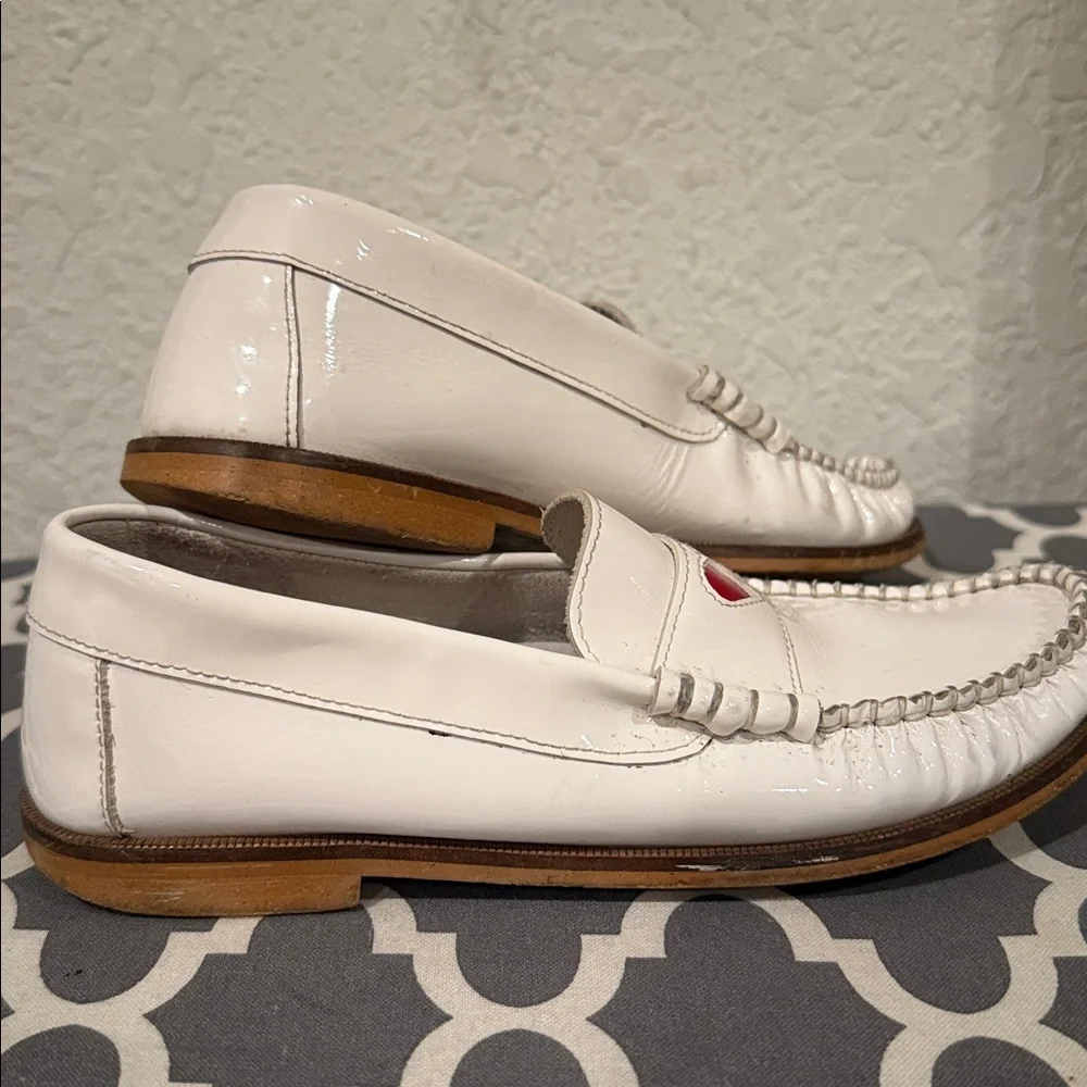 Don Louis White Patent Leather Shoes with heart Design 33
